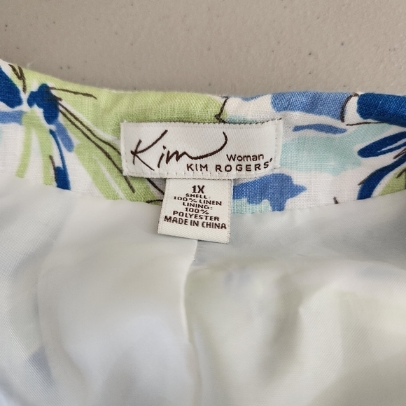 Kim Rogers 100% Linen Jacket, sz 1X - Picture 6 of 7